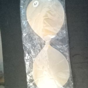 Adhesive Strapless Bra in beige size: C Cup